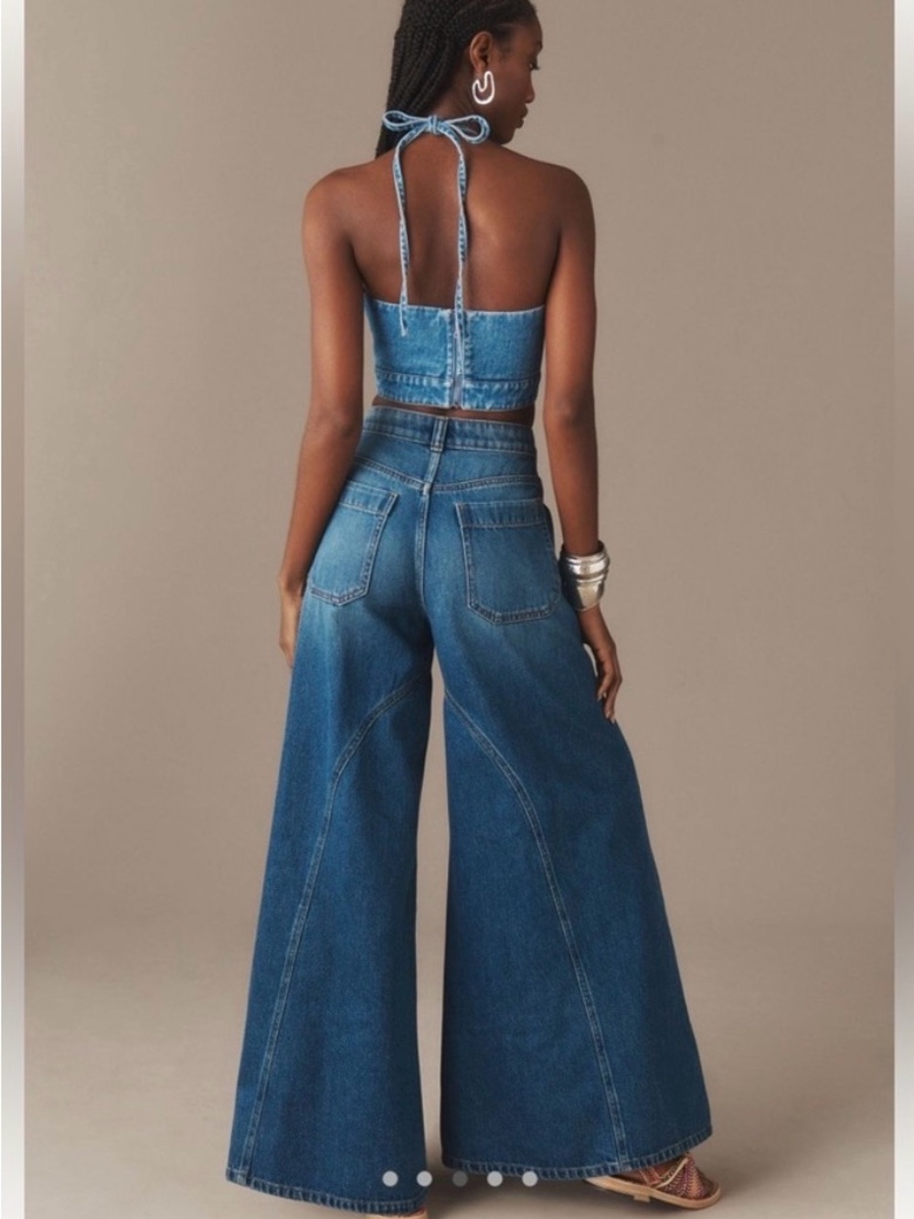 Pilcro Wide-Leg High-Rise Jeans — Blue Denim - Picture 3 of 8